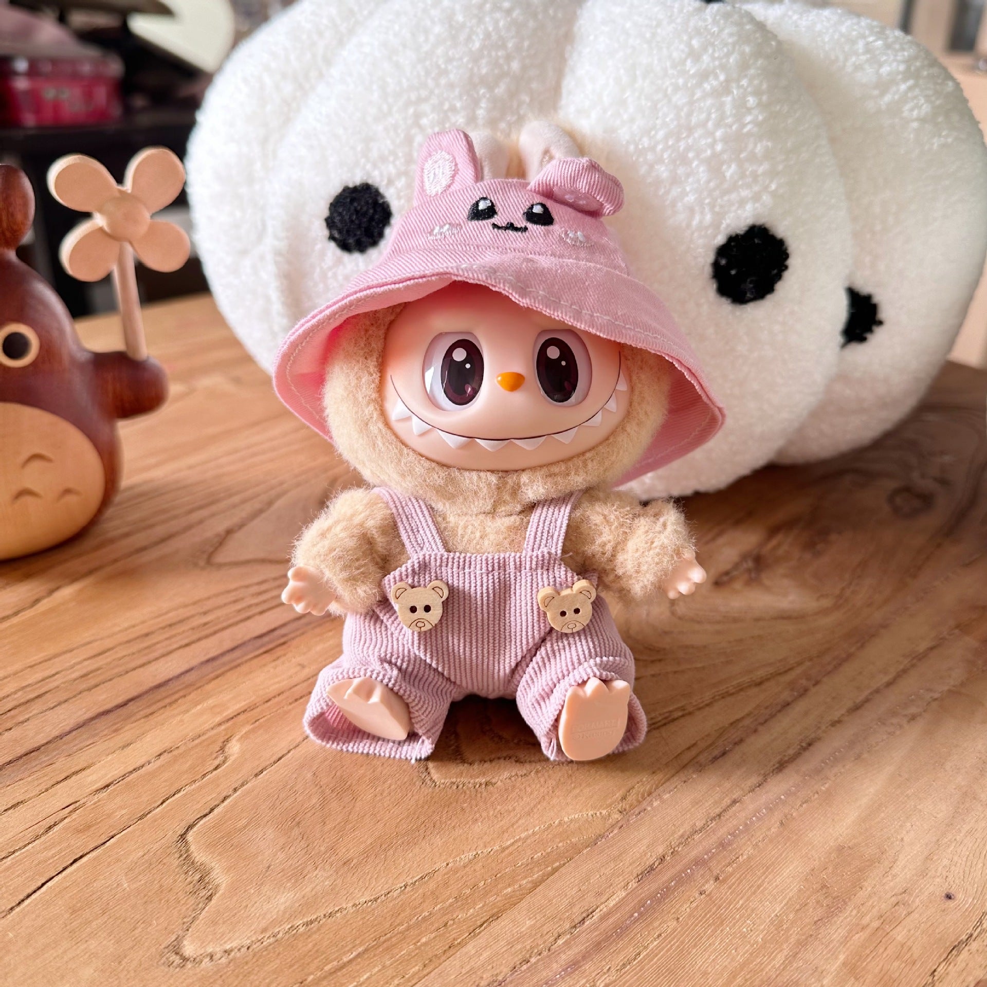 Only clothes] second generation blind box labubu doll clothes pull cloth sit party doll for small suspenders