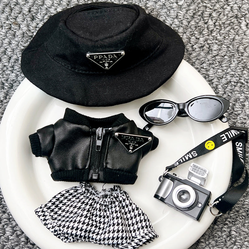 First and Second Generation Labubu Vinyl Doll Blind Box Pendant Sitting Party Clothes Trendy Suit Baby Clothes