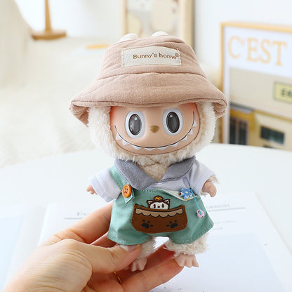 Labubu Doll Clothes Generation 2 Generation Pond Glue Blind Box Hanging Clothes Bracing Cloth for T-Shirt Suspenders Hat Eyes