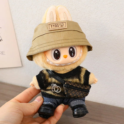 Generation One and Two Rags Clothes Labubu Blind Box Keychain Vinyl Doll Sweater suit Hat Shoes Glasses