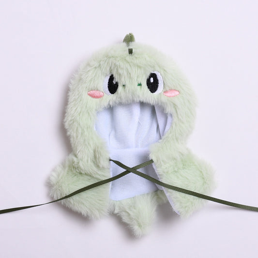 Labubu Doll Cloak - Blue Shark & Green Dinosaur Pendant Outfit