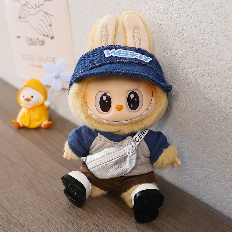 Generation II Blind Box LABUBU Pendant Doll Clothes Sportswear Casual Clothes T-shirt sneaker Duck Tongue Hat Dress
