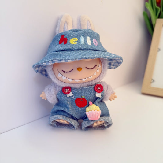 Only clothes one or two generations of Labubu clothes pendant labubu sit party doll clothes cloud velvet lucky cat cute