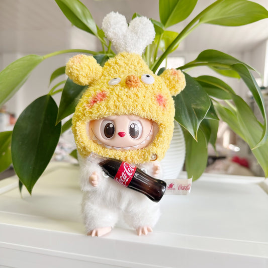 Only clothes] three generations of labubu happy factor for pendant LABUBU surprise special shake handmade drumstick cap adorable