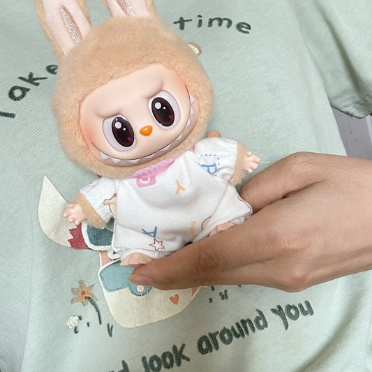 Clothes Only] Rabub Sitting Party Series Doll Doll Coat Second Generation LABUBU Doll Creeps for Siamese