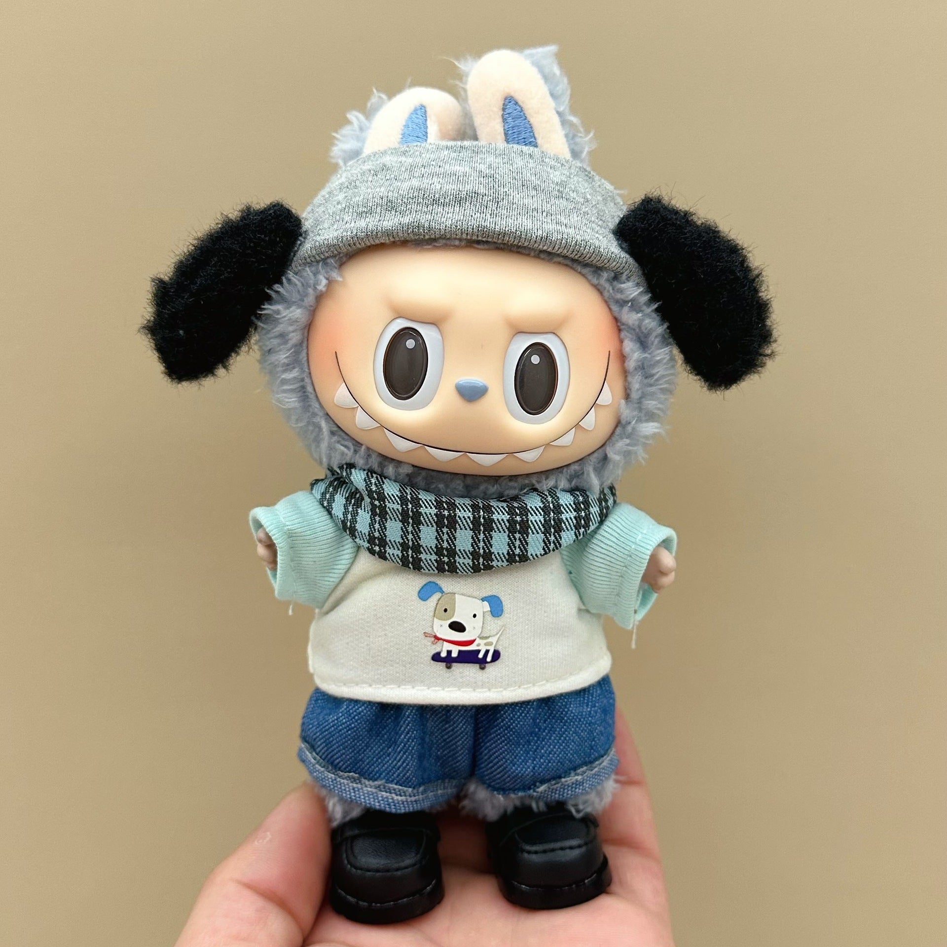 labubu doll clothes 17cm pull cloth clothes blind box doll skirt suit cute dress toy cross-border wholesale