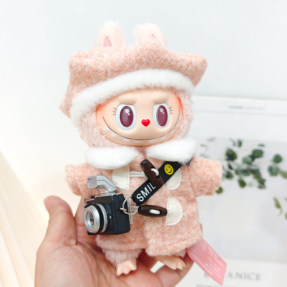 Labubu Doll Beret & Coat Outfit Set for 1st & 2nd Gen Pendants