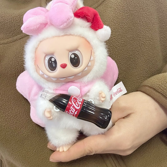 One, two and three generations of pendant Labubu doll clothes LABUBU Coca-Cola wearing bow clothes for happiness factor