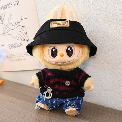 Generation One and Two Rags Clothes Labubu Blind Box Keychain Vinyl Doll Sweater suit Hat Shoes Glasses