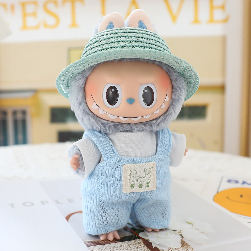 Rab cloth pendant generation two generation vinyl doll T-shirt suspenders suit doll clothes labubu doll clothes skirt