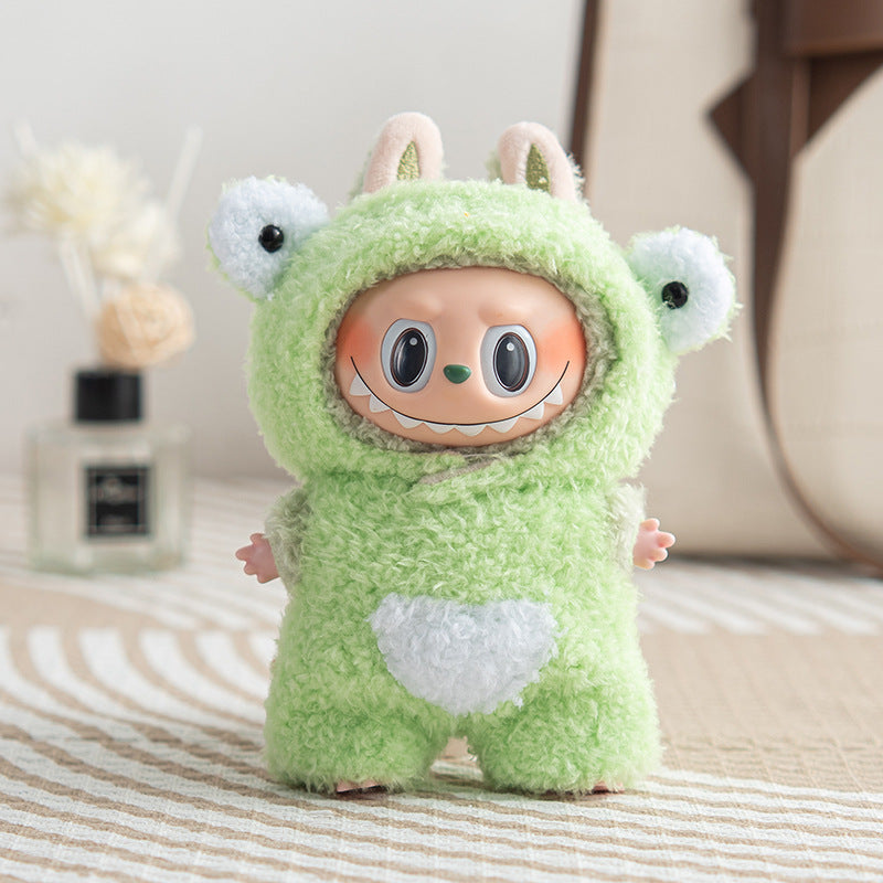 Only clothes] 17cm pendant blind box Macaron Labubu Labubu Time to chill doll clothes