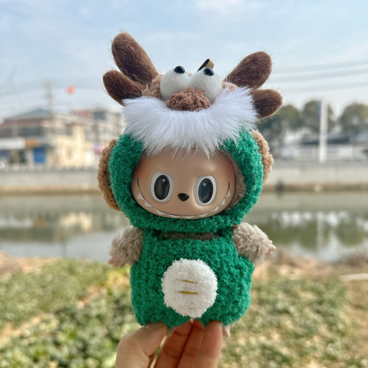 17CM keychain blind box cloth cloth clothes pendant LABUBU doll Dragon year new clothes pure handmade faucet boss