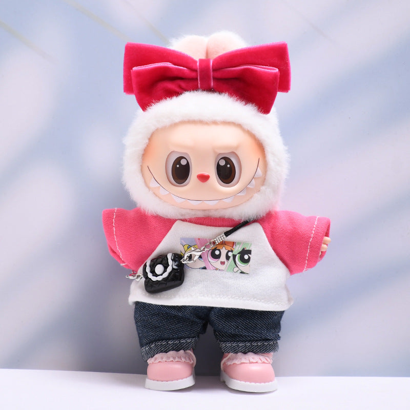 Only baby clothes] one or two generation pendant labubu clothes flying little policewoman suit labubu baby clothes