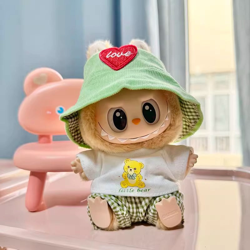 Clothes Only] First/Second Generation Pendant Labubu Clothes Rab Sit Party Doll Shark Elk suit