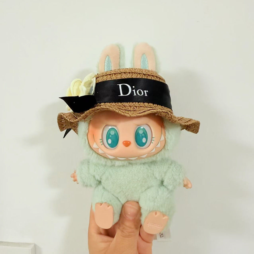 Clothes Only] Labubu Doll Coat Summer Hat suit Second Generation LABUBU Sit Party Series Doll Doll Coat