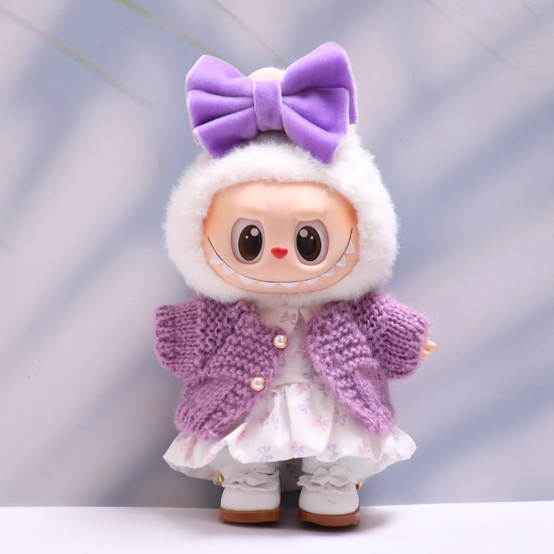 Only baby clothes] one or two generation pendant labubu clothes bow love skirt suit cloth baby clothes