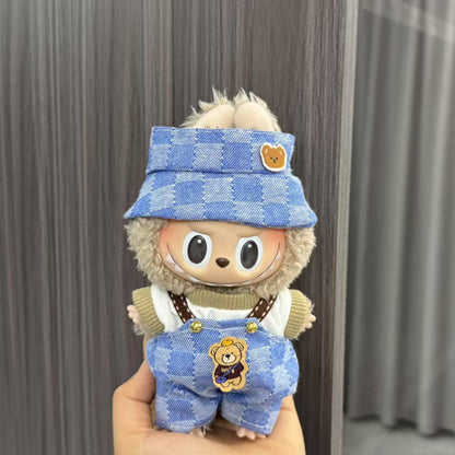 Rab cloth doll labubu17cm pendant one or two generations of vinyl plush doll suit accessories for clothes