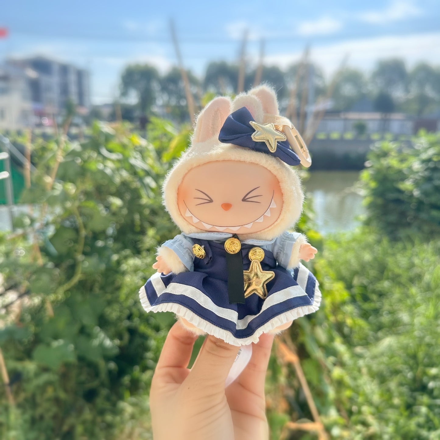 Only clothes] the first and second generation labubu doll clothes labubu sit party doll dress for sweet princess