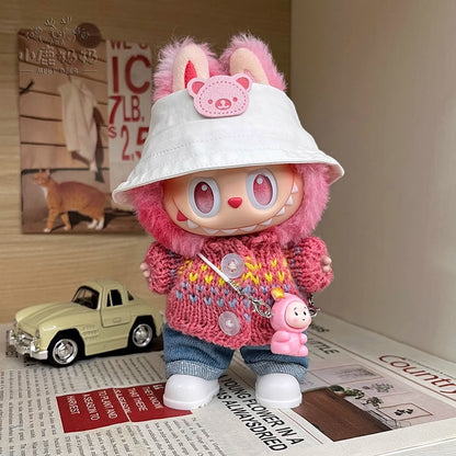 [Only for Baby Clothes] Baseball Uniform Labubu Baby Clothes 17cm Macaron Labubu Clothes First, Second and Third Generation Replacement