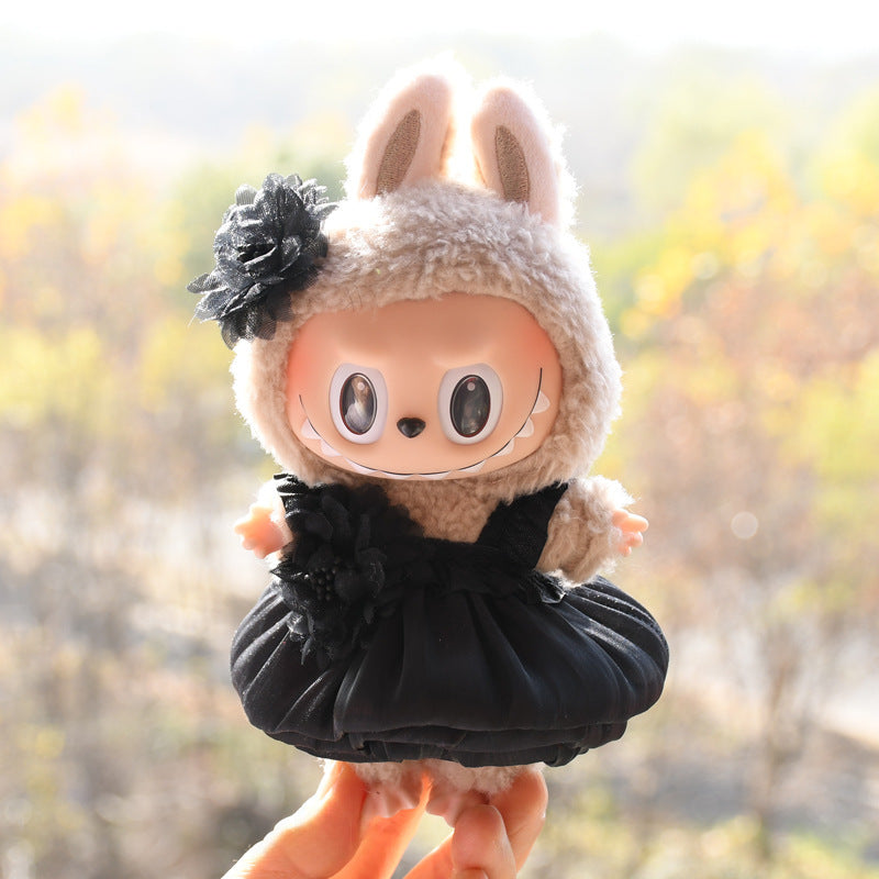 Only clothes] 17cm pendant pull cloth cloth for clothes spring and summer dress suit labubu baby dress cute