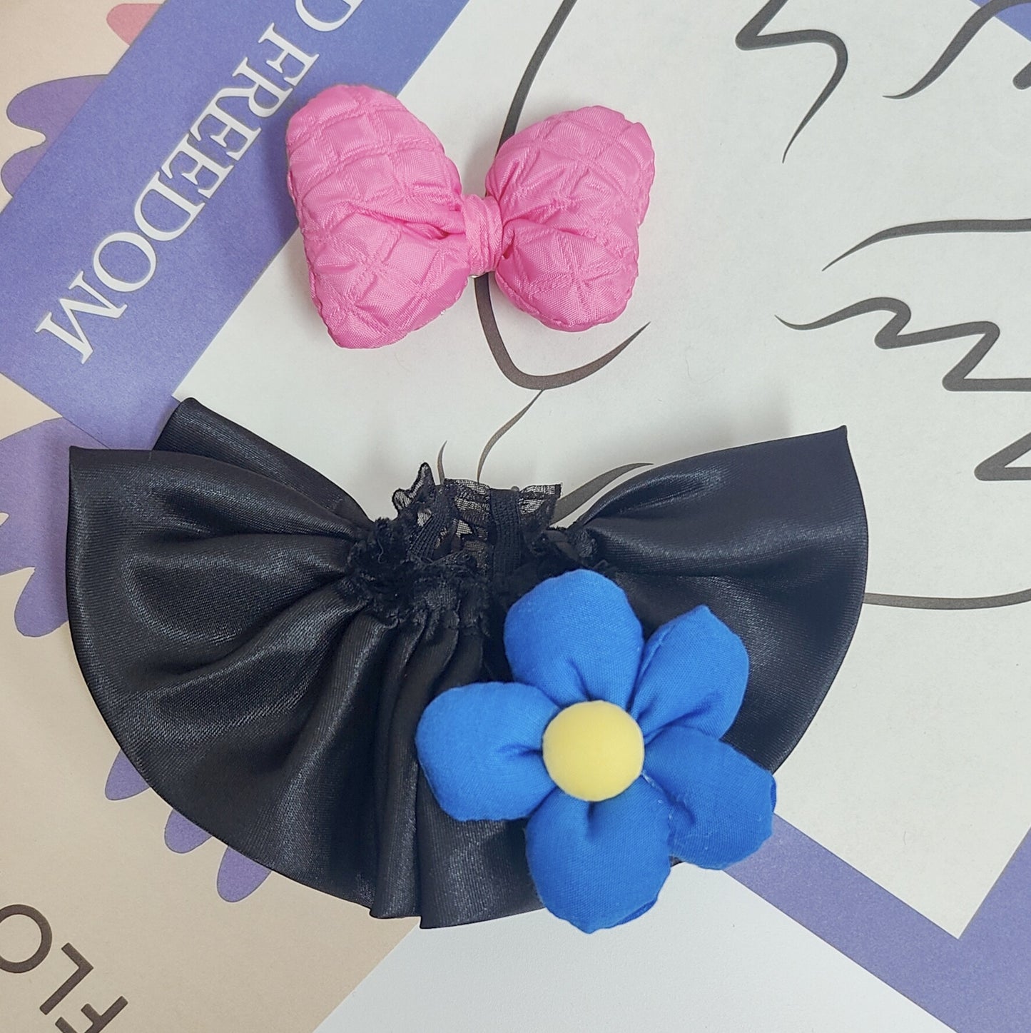 Labubu Doll Flower Dress with Bow - 15-20cm Outfit