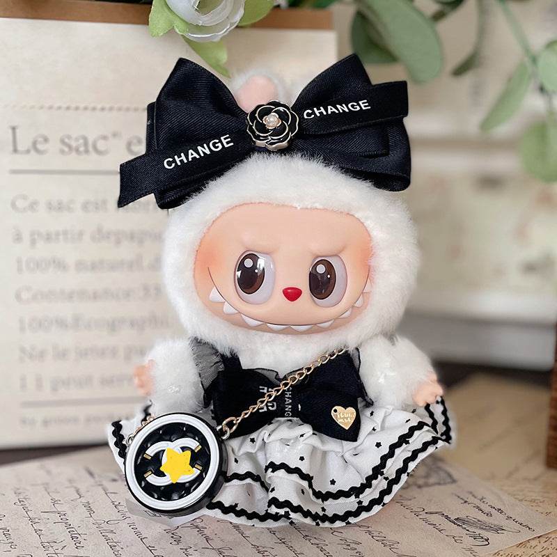 Labubu Denim Outfit for 17cm Sitting Doll - First & Second Gen