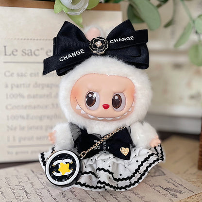 Labubu Denim Outfit for 17cm Sitting Doll - First & Second Gen