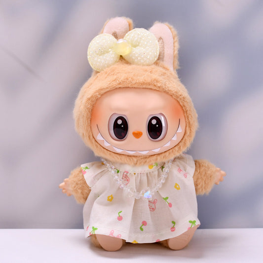 Only clothes] the first and second generations sit on the cloth hanging clothes cherry vest skirt labubu doll clothes