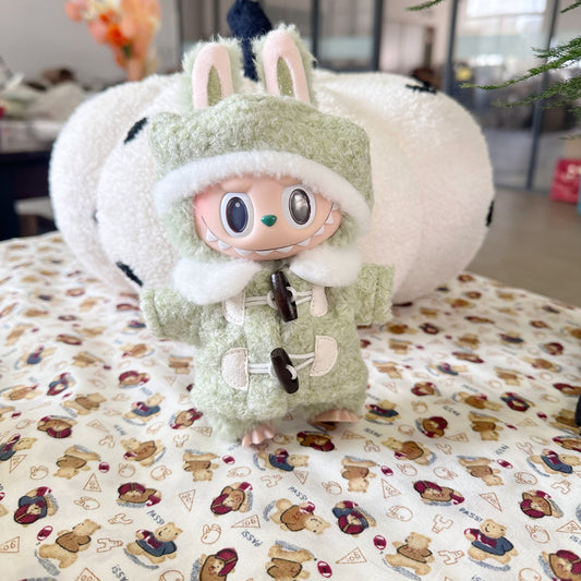 Clothes only] first and second generation key chain pull cloth cloth for pendant LABUBU sit party hexagonal Bailey coat