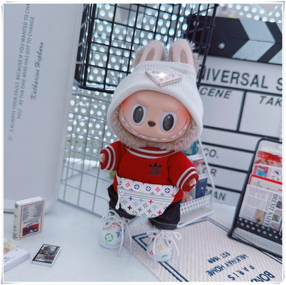 Labubu Doll Outfit - Cute Cotton Coat & Accessories for 10cm & 17cm Vinyl Dolls