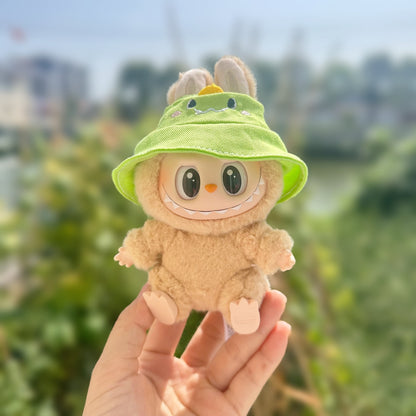 Clothes Only] Second Generation Blind Box Labubu Pendant Labubu Sit Party Plush Doll Clothes Cartoon Hat