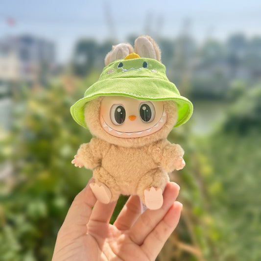 Clothes Only] Second Generation Blind Box Labubu Pendant Labubu Sit Party Plush Doll Clothes Cartoon Hat