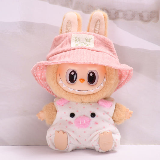 Only clothes] second generation blind box Labubu pendant clothes powder piglet suspenders sit party cloth doll clothes