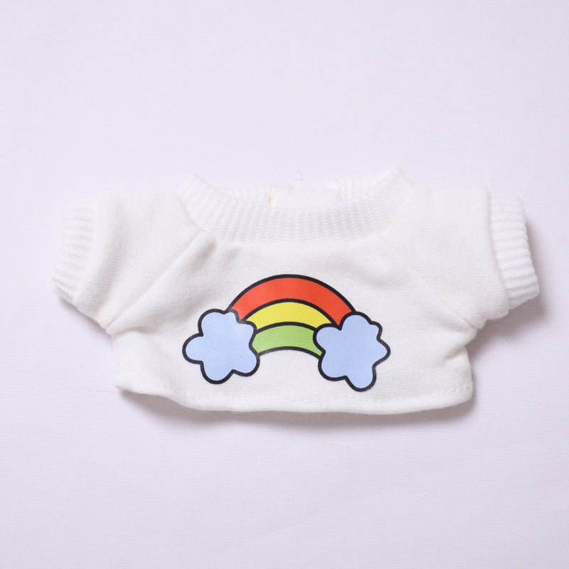 Only baby clothes] one or two generation pendant labubu clothes rainbow white T jeans suit suit labubu baby clothes