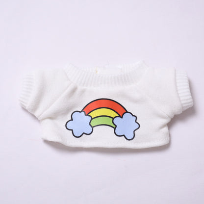 Only baby clothes] one or two generation pendant labubu clothes rainbow white T jeans suit suit labubu baby clothes