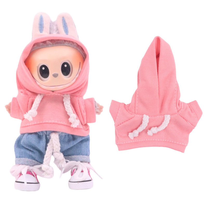 Labubu Doll Clothes Set for 17cm Vinyl Dolls - Macaron Style Outfit