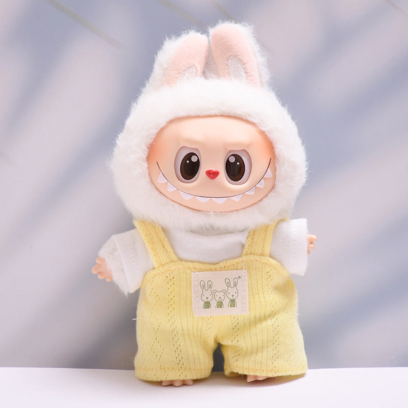 Only clothes] the first and second generation of cloth pendant rabbit T-shirt suspenders skirt Labubu change baby clothes