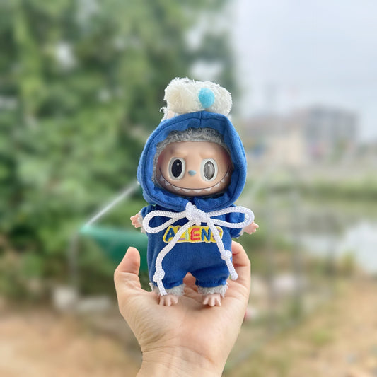 Clothes Only] 17CM Blind Box Labubu Doll Clothes Macaron LABUBU suit for Big Eye Monster