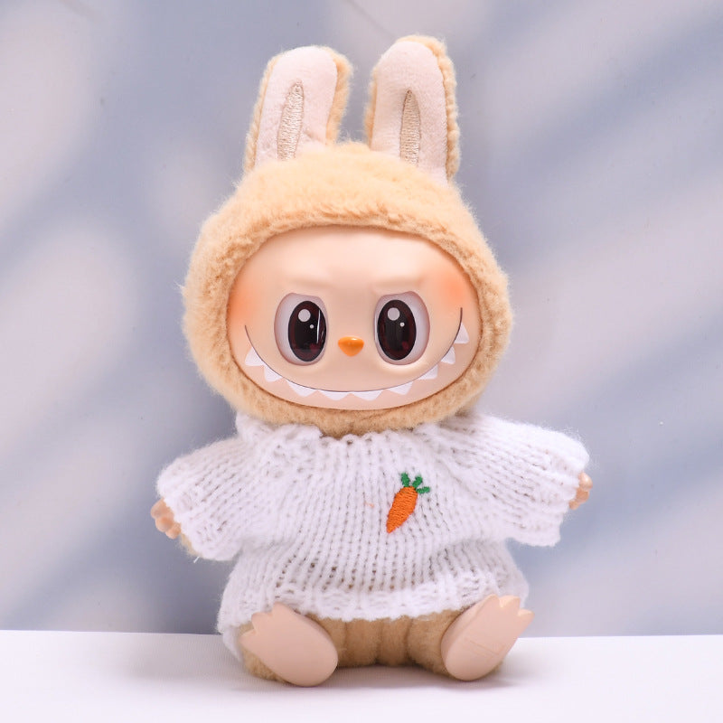 Only clothes] the first and second generation of cloth pendant button sweater hat small bag camera Labubu change baby clothes