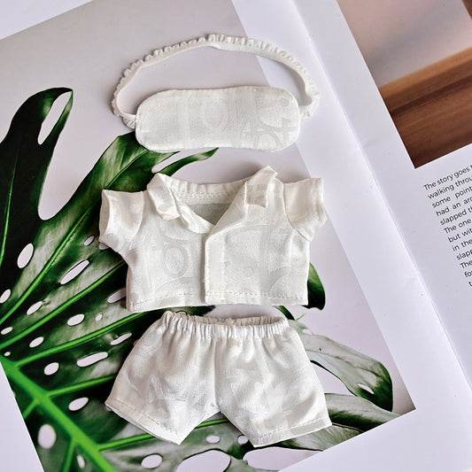 Clothes Only] Labubu Clothes Vinyl Face Pendant Bubble Mart Doll Pajamas Labubu Doll Clothes Peripherals
