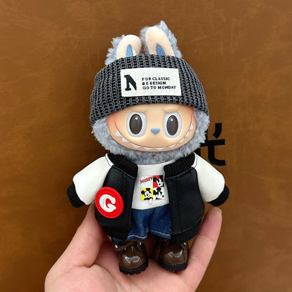 labubu doll clothes 17cm pull cloth clothes blind box doll skirt suit cute dress toy cross-border wholesale