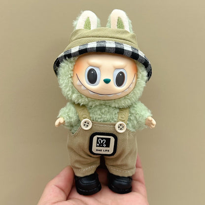 labubu doll clothes 17cm pull cloth clothes blind box doll skirt suit cute dress toy cross-border wholesale