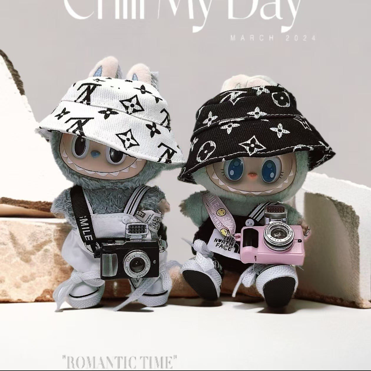 Labubu 17cm Doll Outfit - Summer Casual Suit with Hat & Shoes
