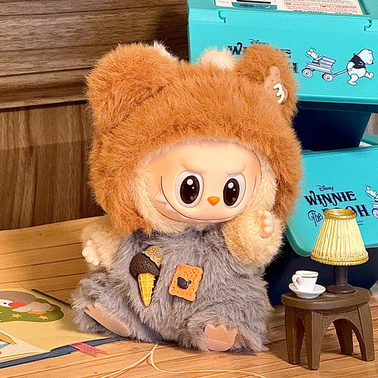 The first and second generation of labubu sit party plush doll sweater hooded ice cream biscuits replacement clothes labubu clothes
