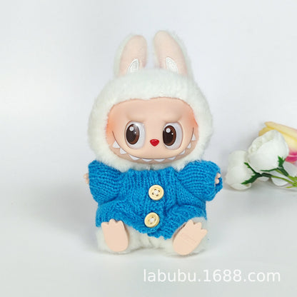 Labubu Doll Outfit - 17cm Sweater, Skirt & Bag Set for 1st-3rd Gen