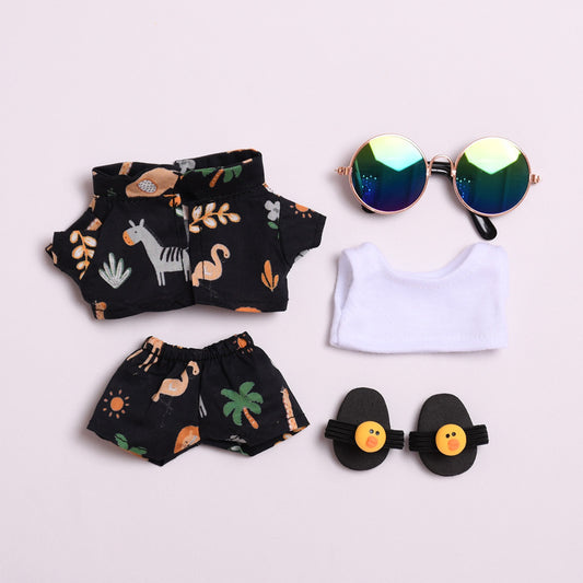 Clothes Only] Second Generation Blind Box Pendant Labubu Clothes Beach Glasses suit Sitting Party Labubu Doll Clothes