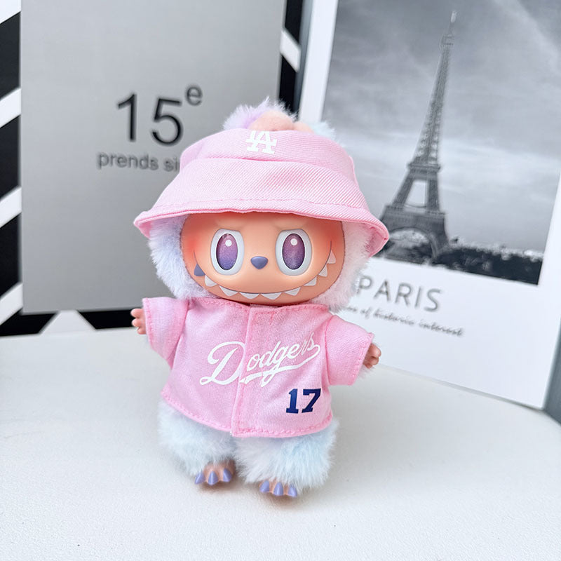 One, two and three generations of Labubu clothes pendant cloth cloth sitting doll clothes NY overalls sports suit trend cute
