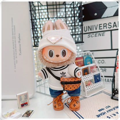 Labubu Doll Outfit - Cute Cotton Coat & Accessories for 10cm & 17cm Vinyl Dolls