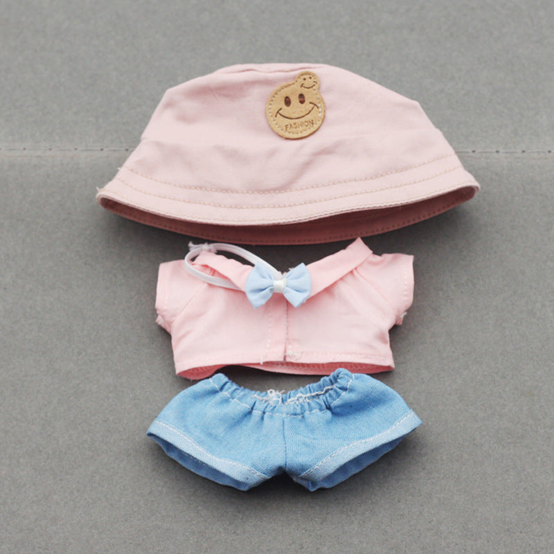 Labubu Doll Fisherman Hat & Outfit Set for 10cm & 17cm Vinyl Dolls