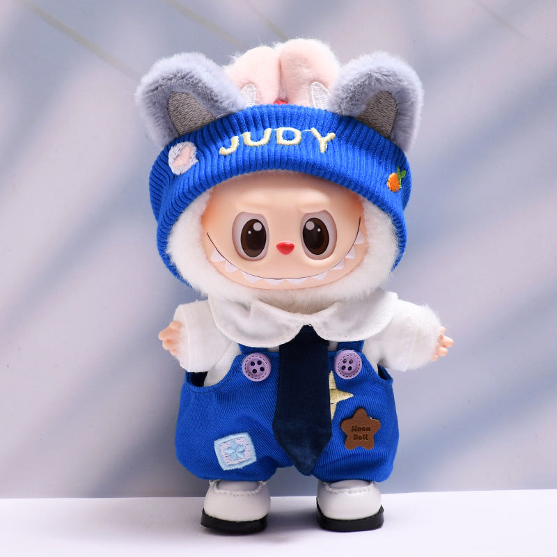 Only baby clothes] one or two generation pendant labubu clothes tie star bone suspenders pants cloth doll clothes
